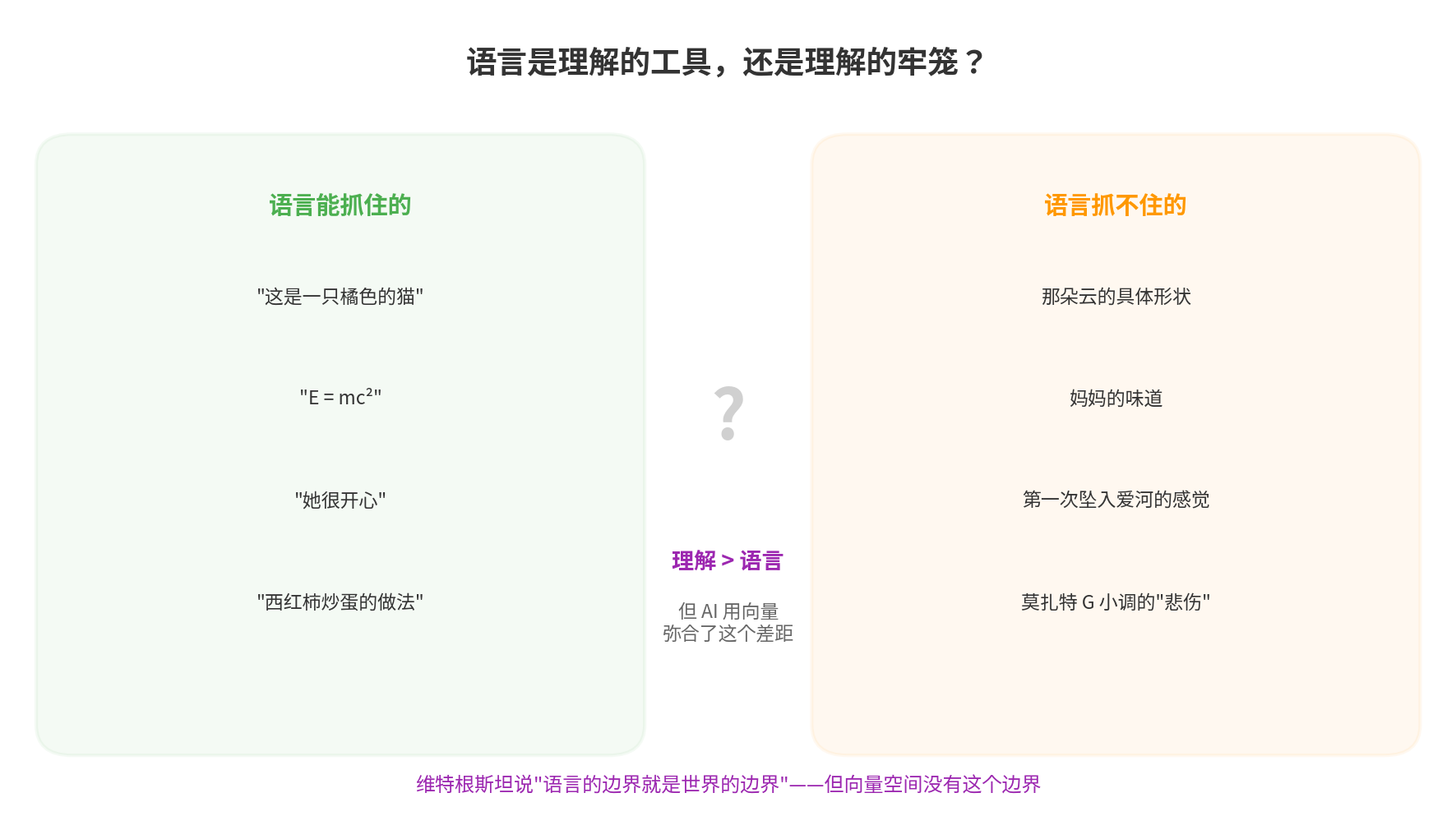 语言能抓住的和语言抓不住的——理解大于语言